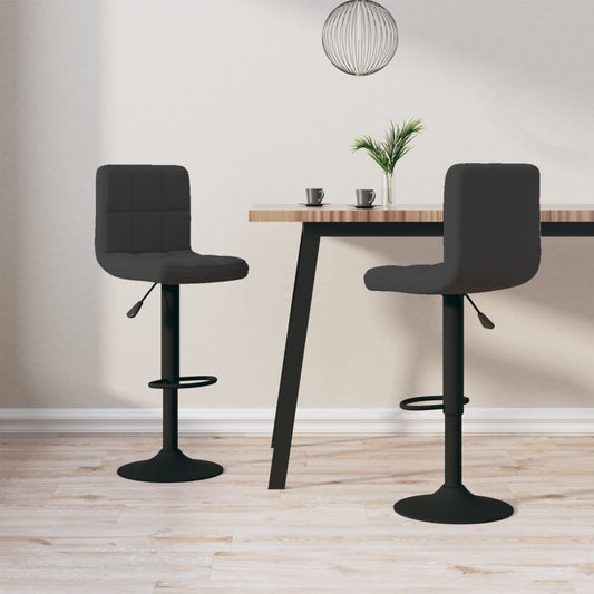 Bar Stools 2 Pcs Black Velvet