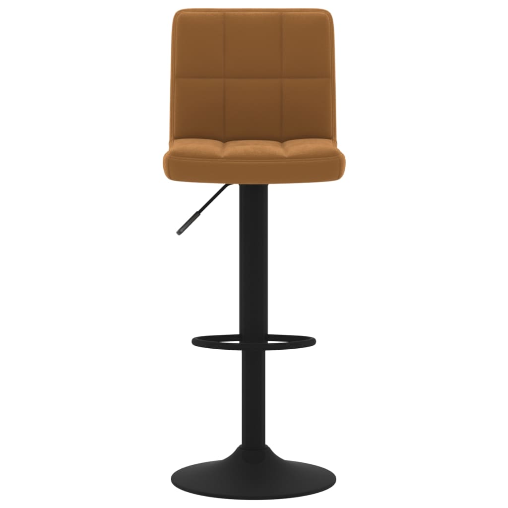 Bar Stools 2 Pcs Brown Velvet