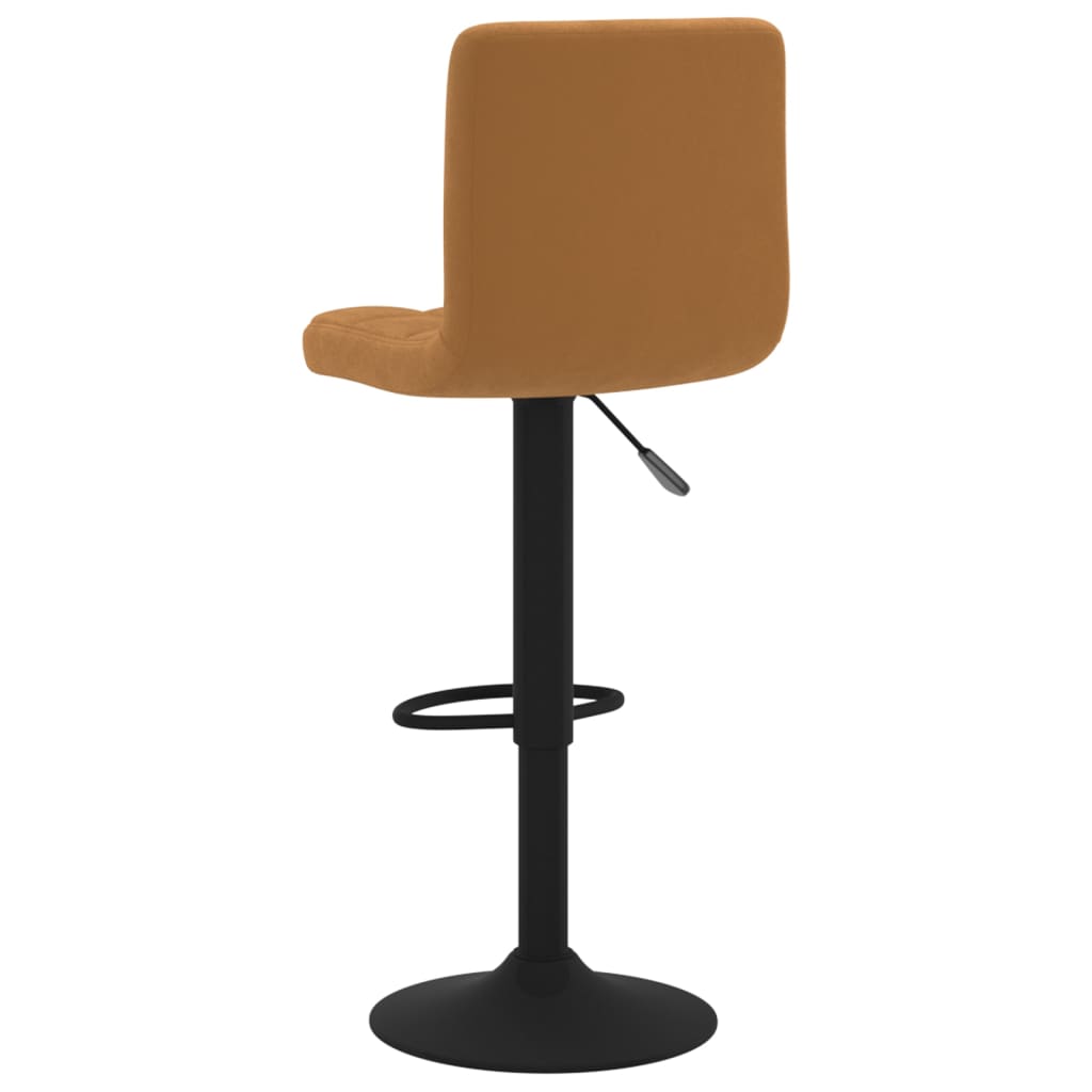 Bar Stools 2 Pcs Brown Velvet