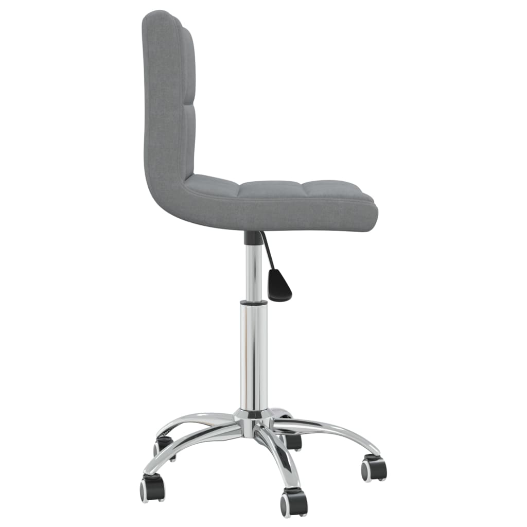 Swivel Office Chair Light Grey Fabric