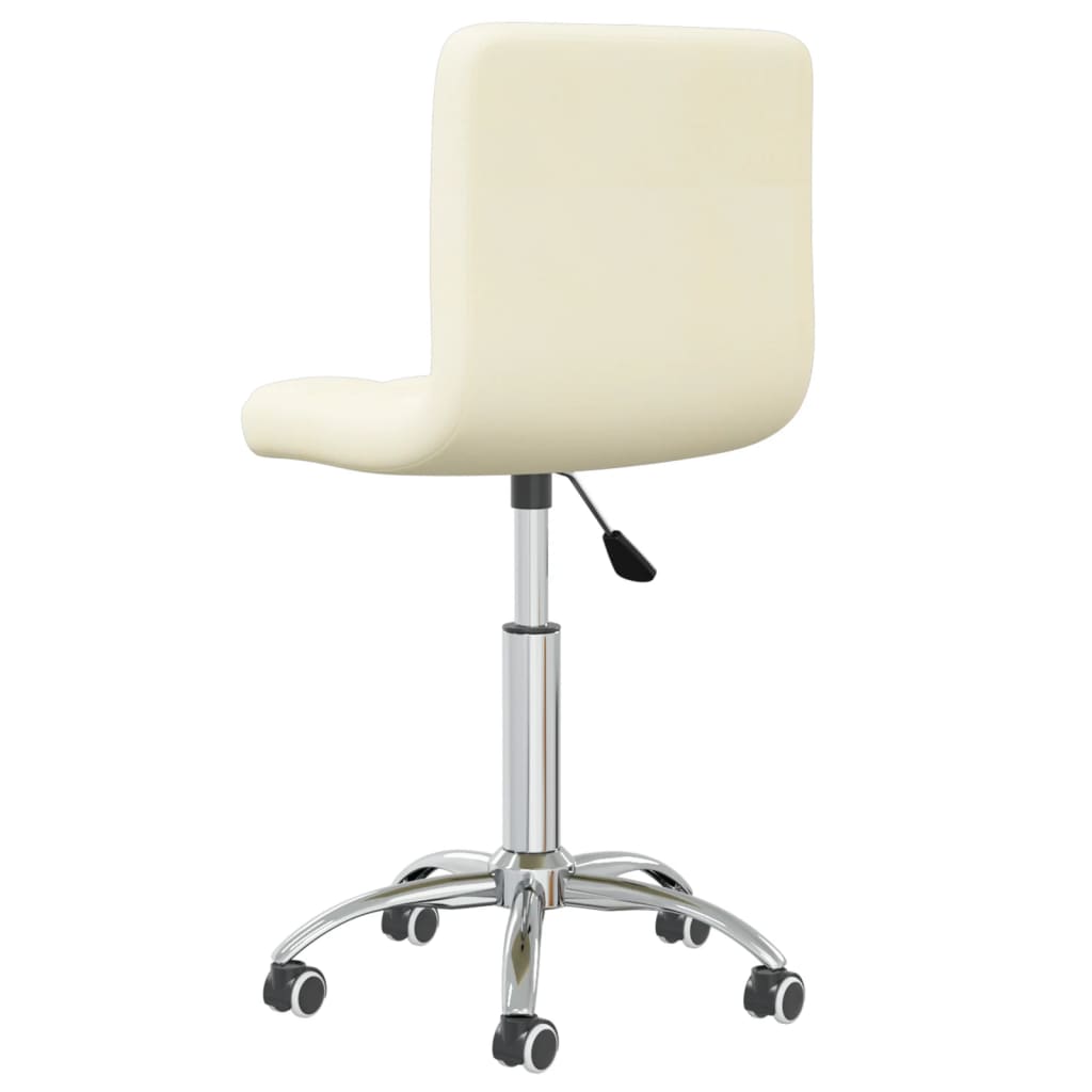 Swivel Office Chair Cream Fabric