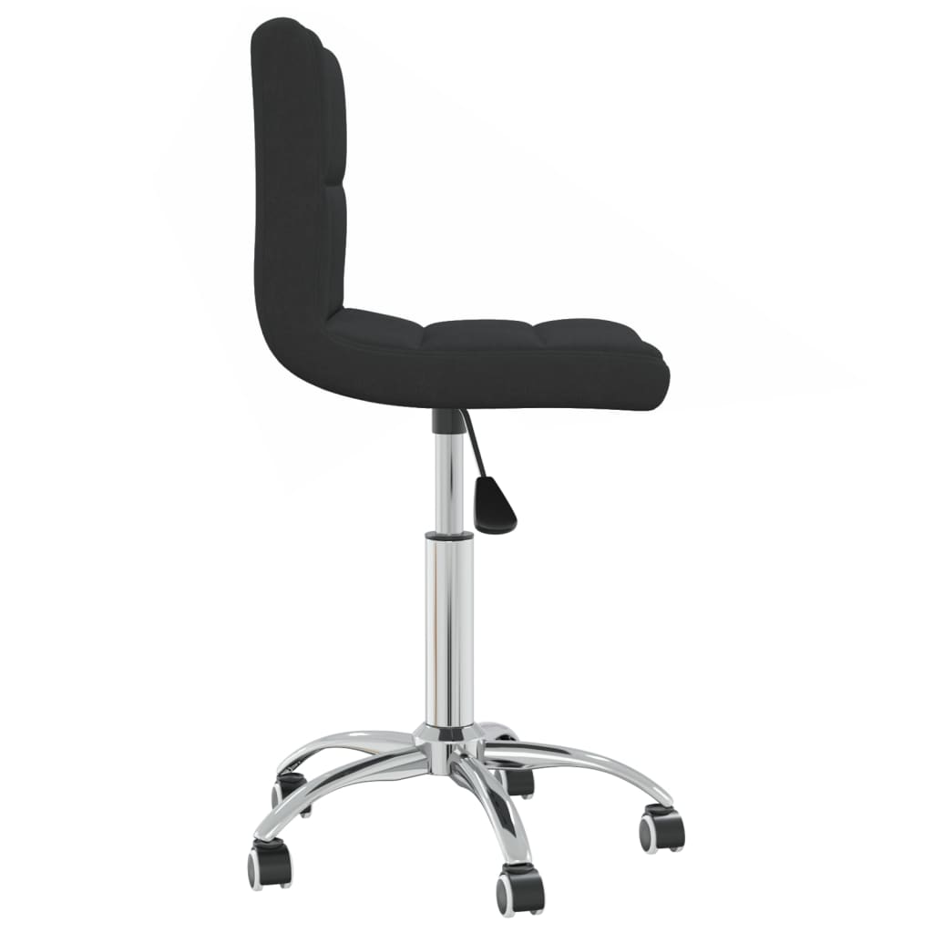 Swivel Office Chair Black Fabric