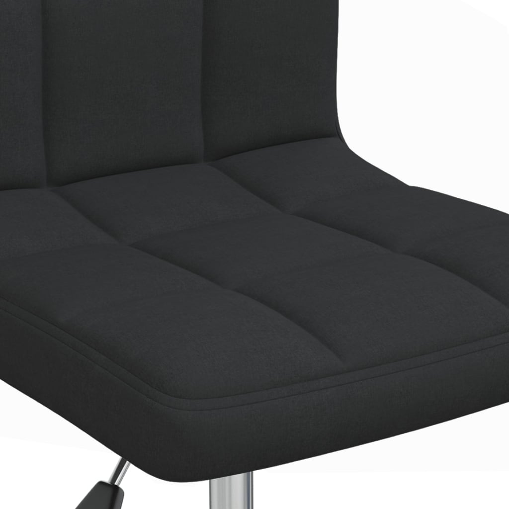 Swivel Office Chair Black Fabric