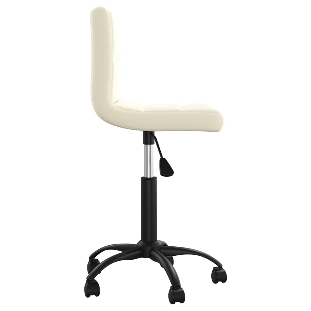 Swivel Office Chair Cream Velvet