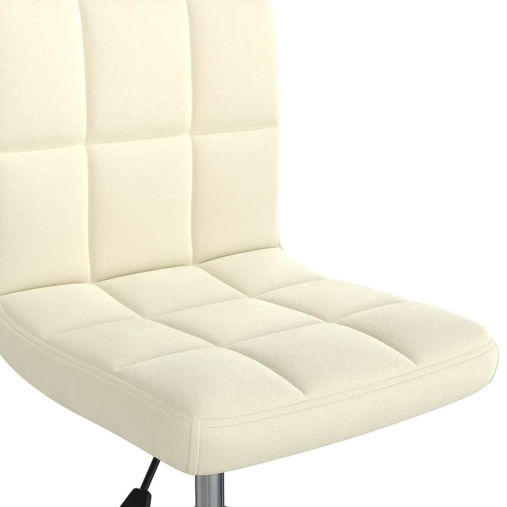 Swivel Office Chair Cream Velvet