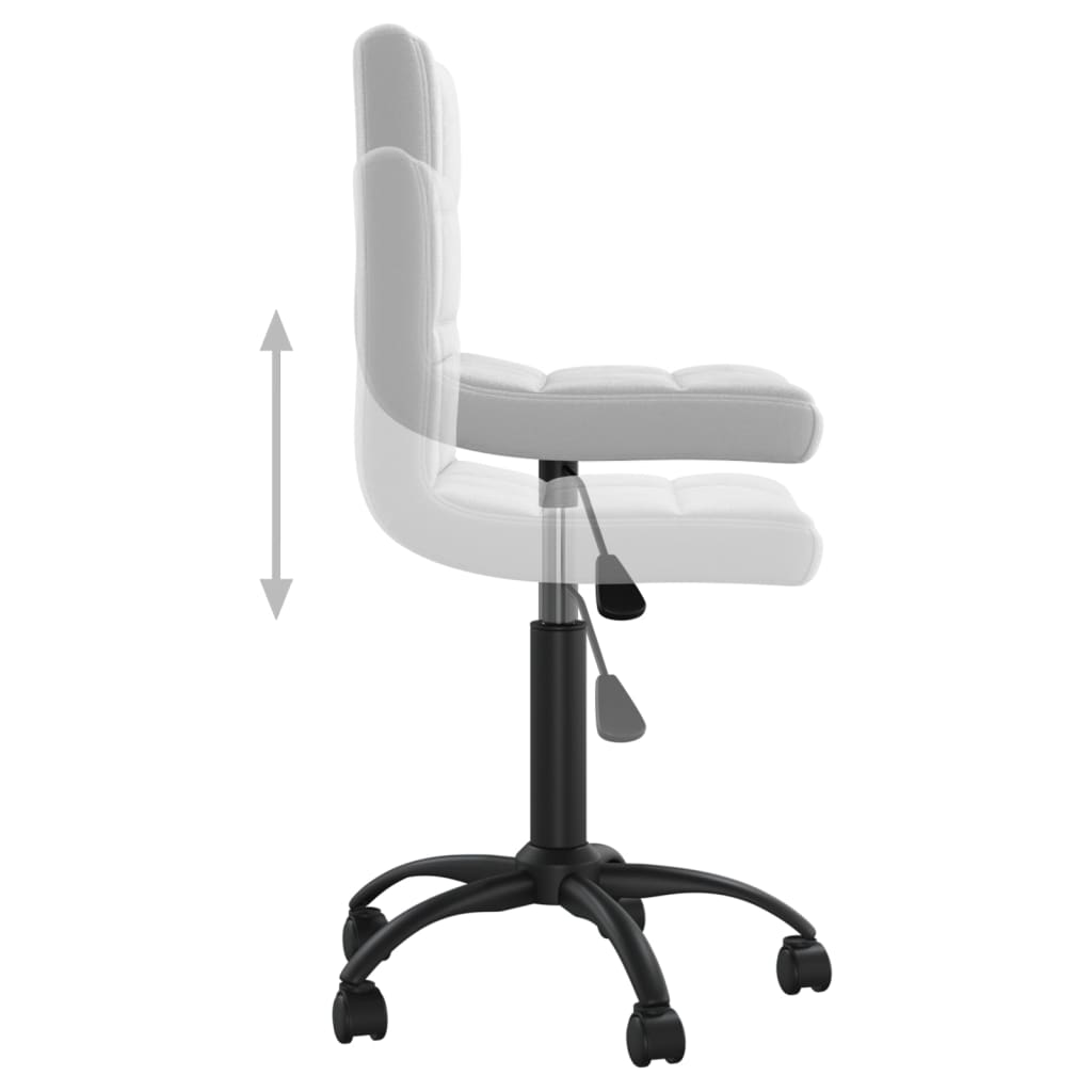 Swivel Office Chair Light Grey Velvet