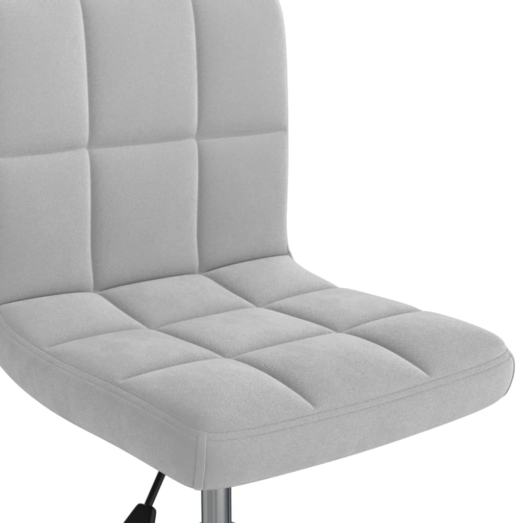 Swivel Office Chair Light Grey Velvet