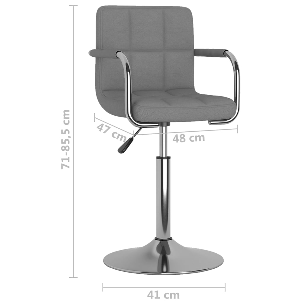 Bar Stool Light Grey Fabric