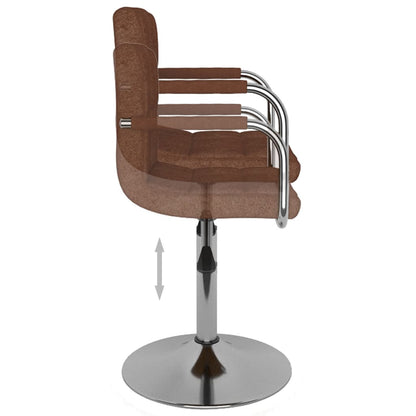 Bar Stool Brown Fabric