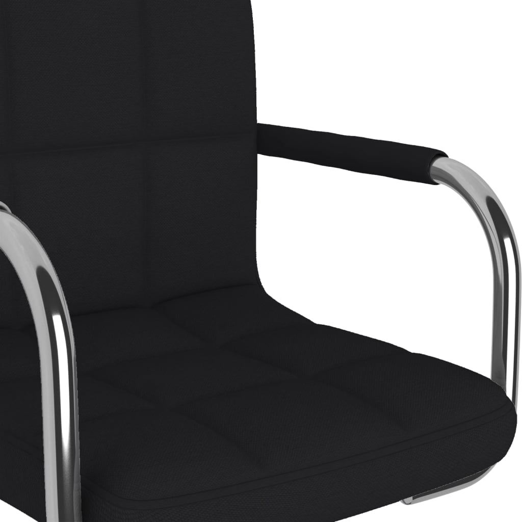 Bar Stool Black Fabric