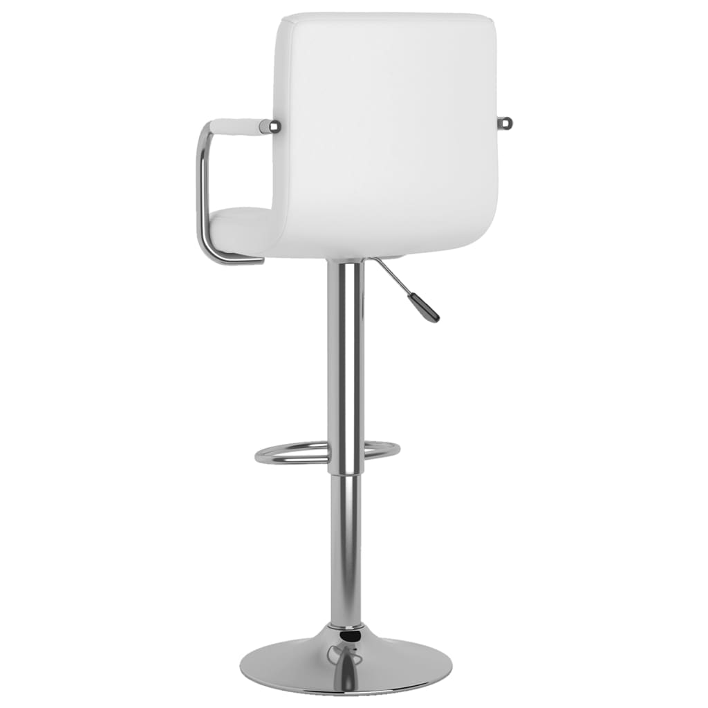 Bar Stool White Faux Leather