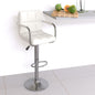 Bar Stool White Faux Leather