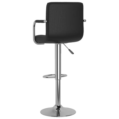 Bar Stool Black Faux Leather