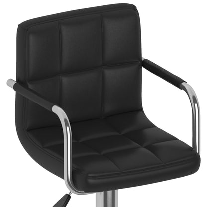 Bar Stool Black Faux Leather