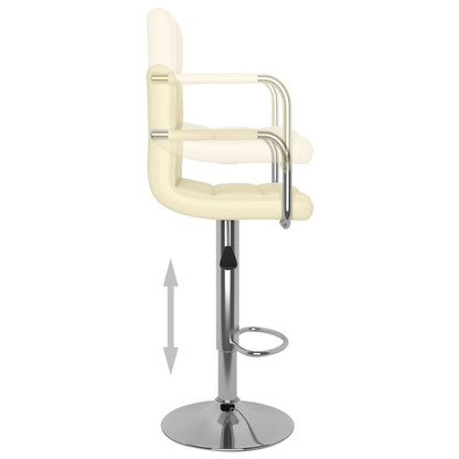 Bar Stool Cream Faux Leather