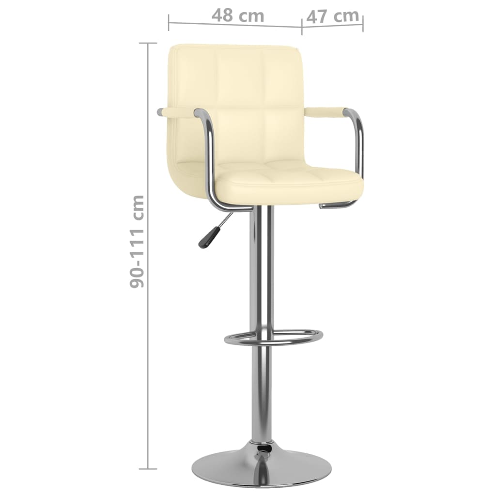 Bar Stool Cream Faux Leather