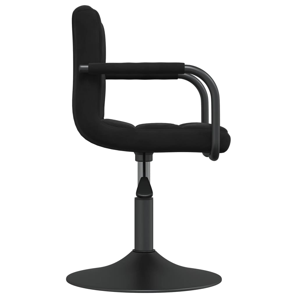 Swivel Dining Chairs 2 Pcs Black Velvet