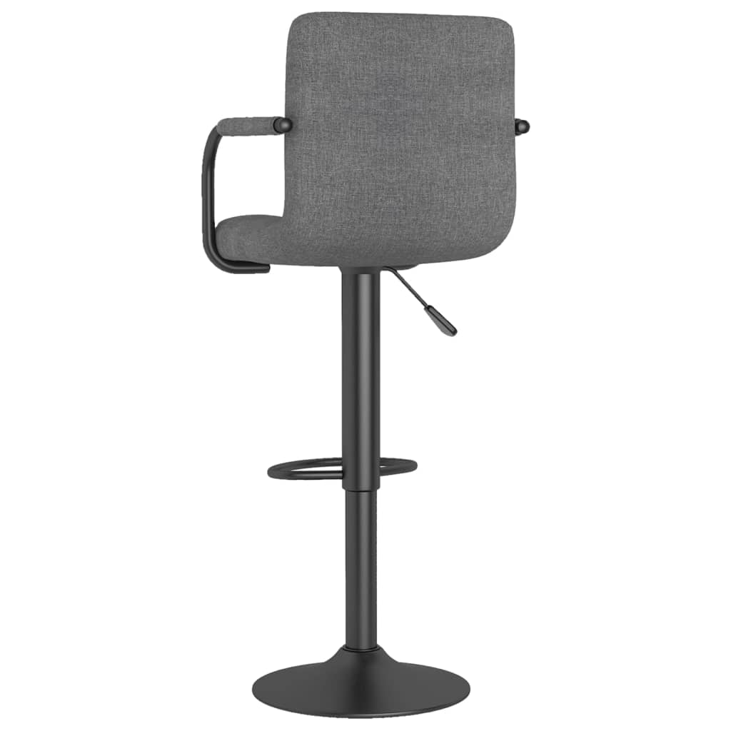 Bar Stools 2 Pcs Light Grey Fabric