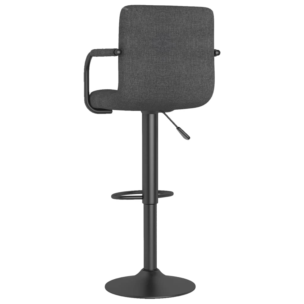 Bar Stools 2 Pcs Dark Grey Fabric