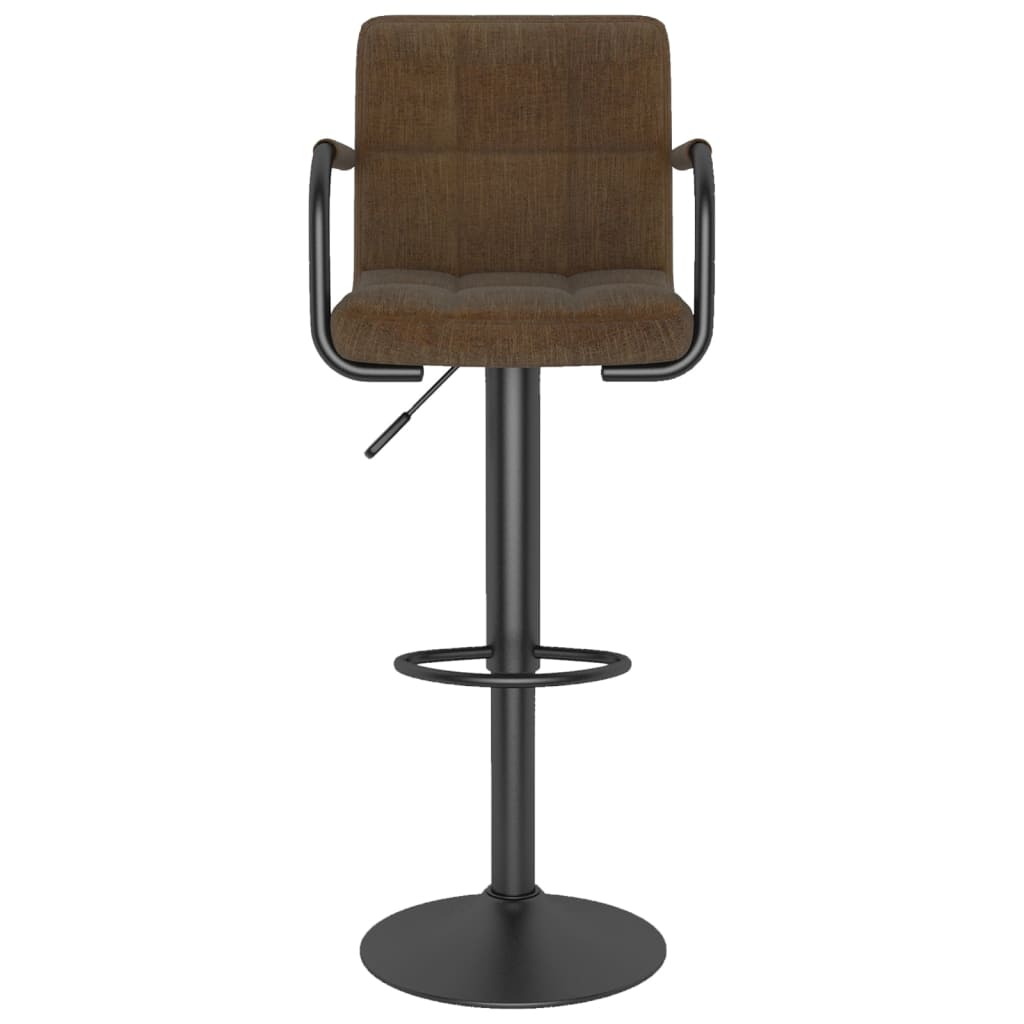 Bar Stools 2 Pcs Brown Fabric