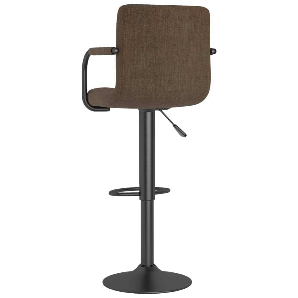 Bar Stools 2 Pcs Brown Fabric