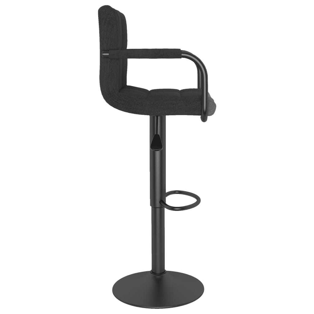 Bar Stools 2 Pcs Black Fabric