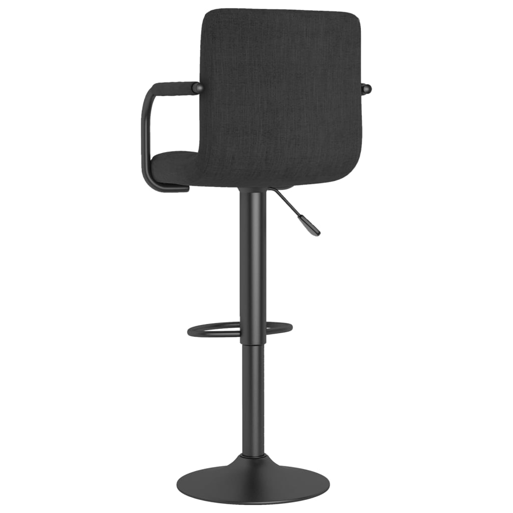 Bar Stools 2 Pcs Black Fabric