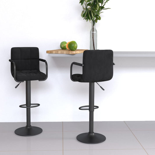 Bar Stools 2 Pcs Black Velvet