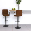 Bar Stools 2 Pcs Brown Velvet