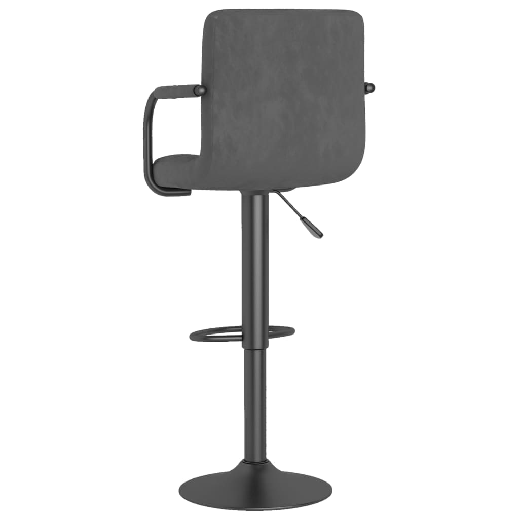 Bar Stools 2 Pcs Dark Grey Velvet