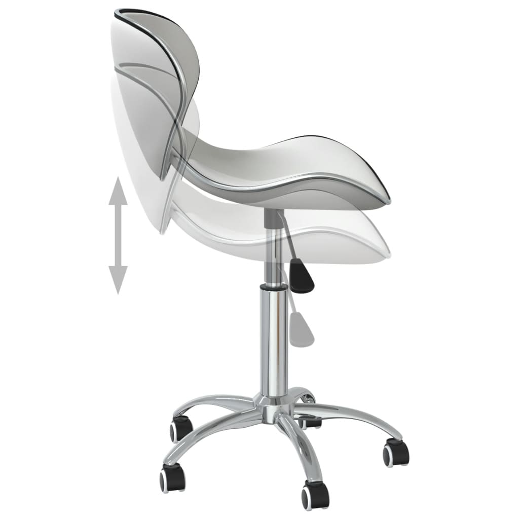 Swivel Dining Chairs 2 Pcs White Faux Leather