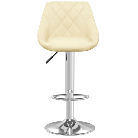 Bar Stools 2 Pcs Cream Faux Leather