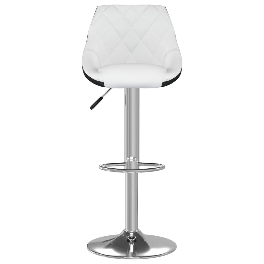 Bar Stools 2 Pcs White And Black Faux Leather