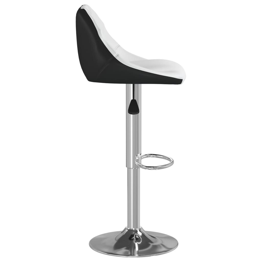 Bar Stools 2 Pcs White And Black Faux Leather