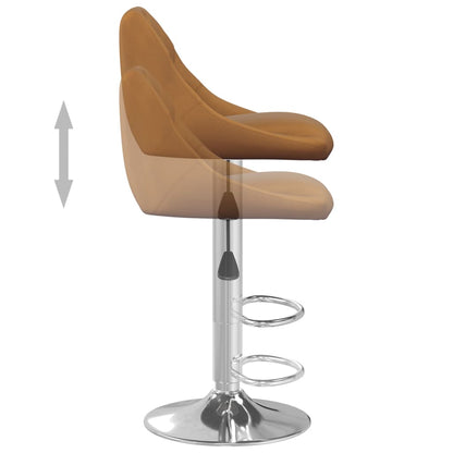 Bar Stool Brown Velvet