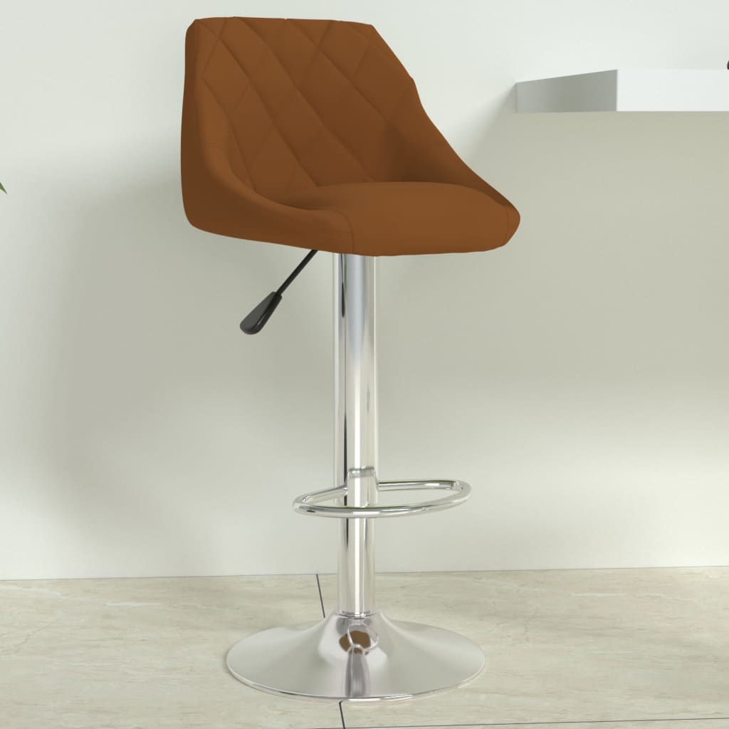 Bar Stool Brown Velvet