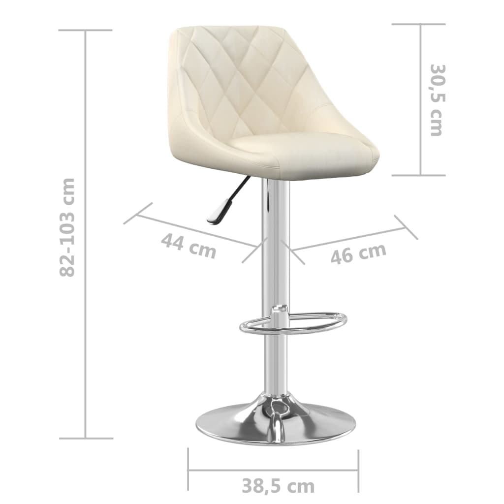 Bar Stool Cream Velvet