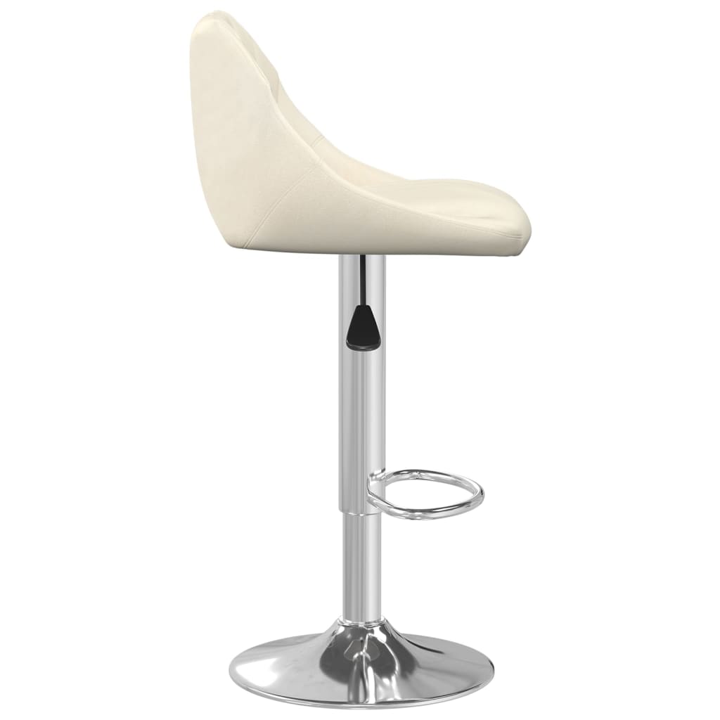 Bar Stool 2 Pcs Cream Velvet