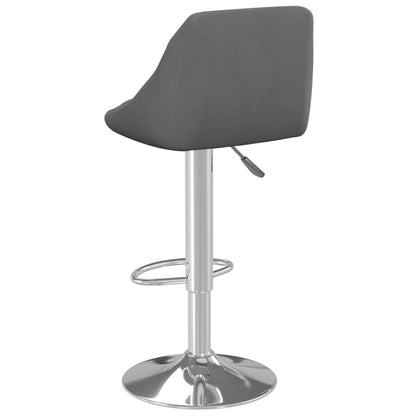 Bar Stool 2 Pcs Dark Grey Velvet