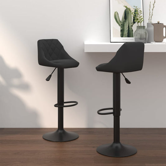 Bar Stools 2 Pcs Black Velvet