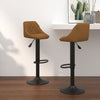 Bar Stools 2 Pcs Brown Velvet