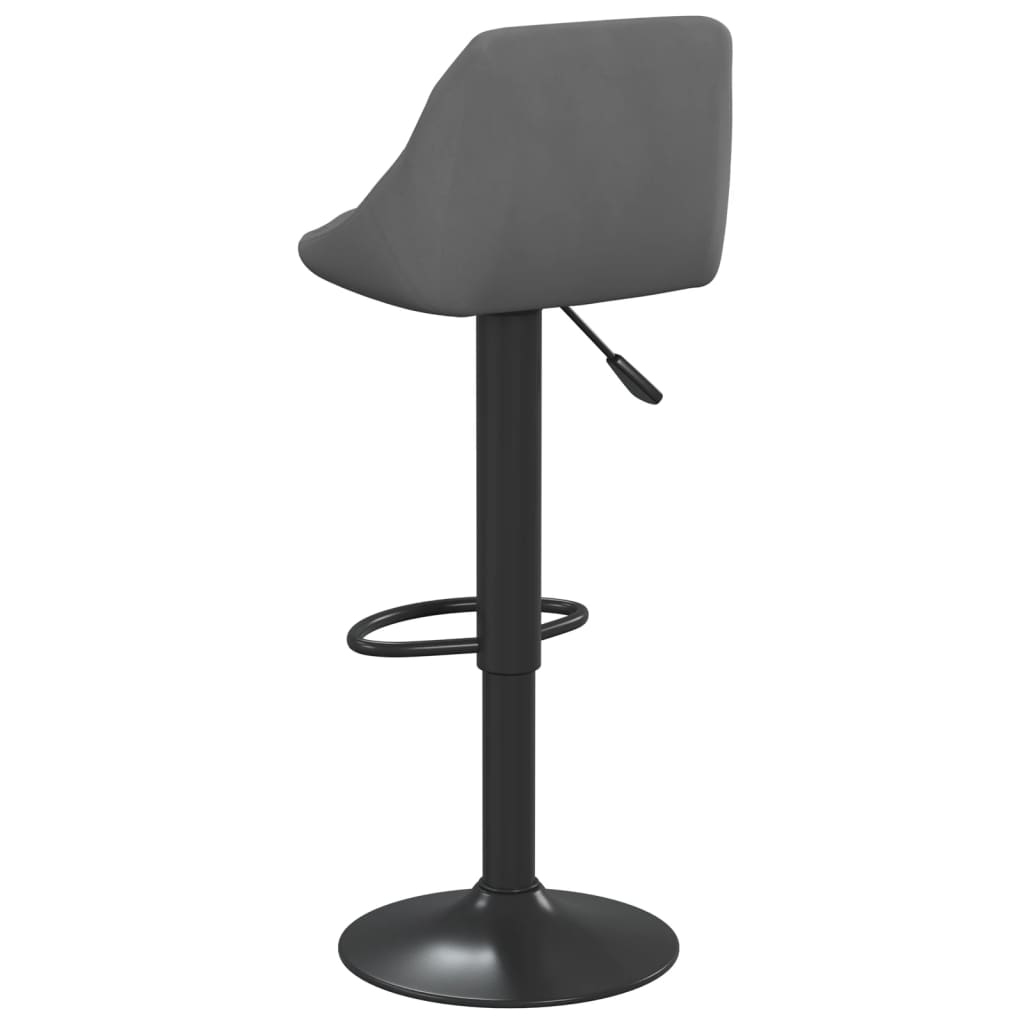 Bar Stools 2 Pcs Dark Grey Velvet