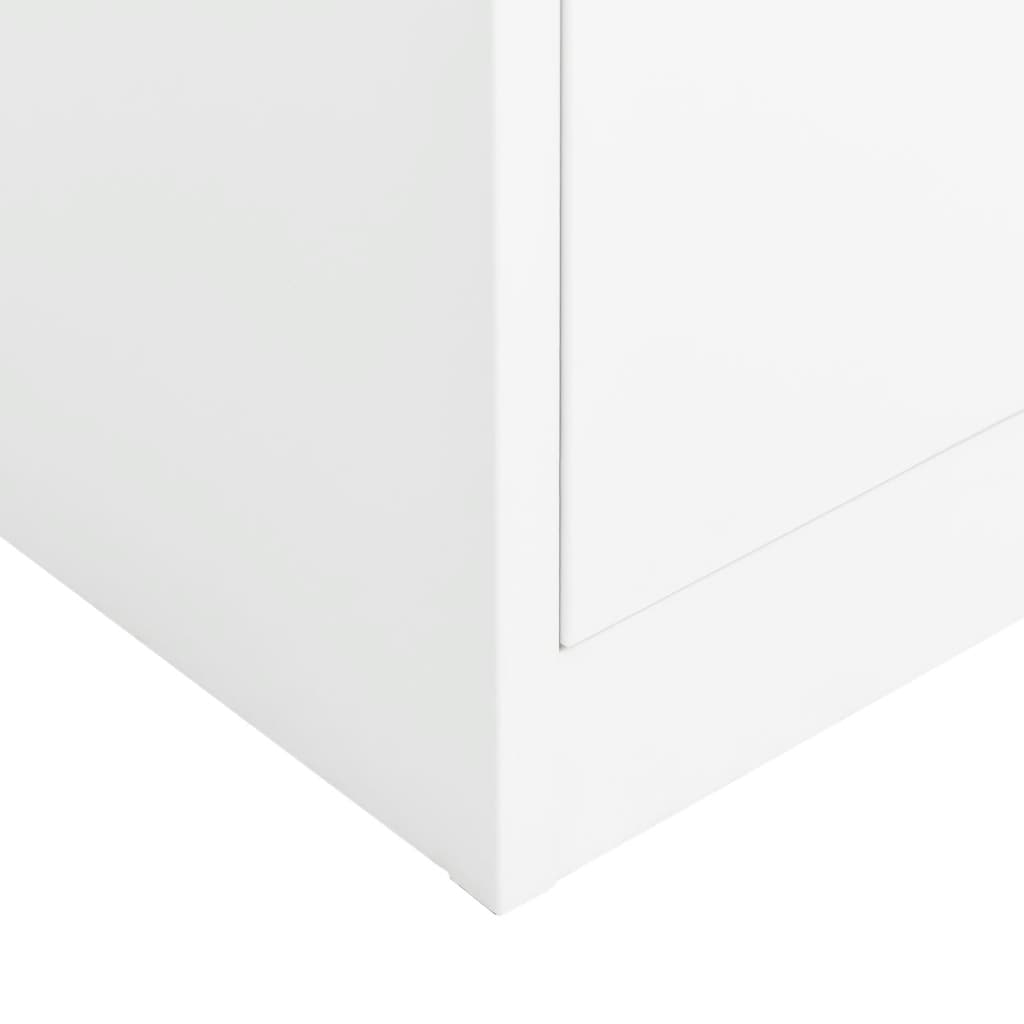 Locker Cabinet White 90X40X180 Cm Steel