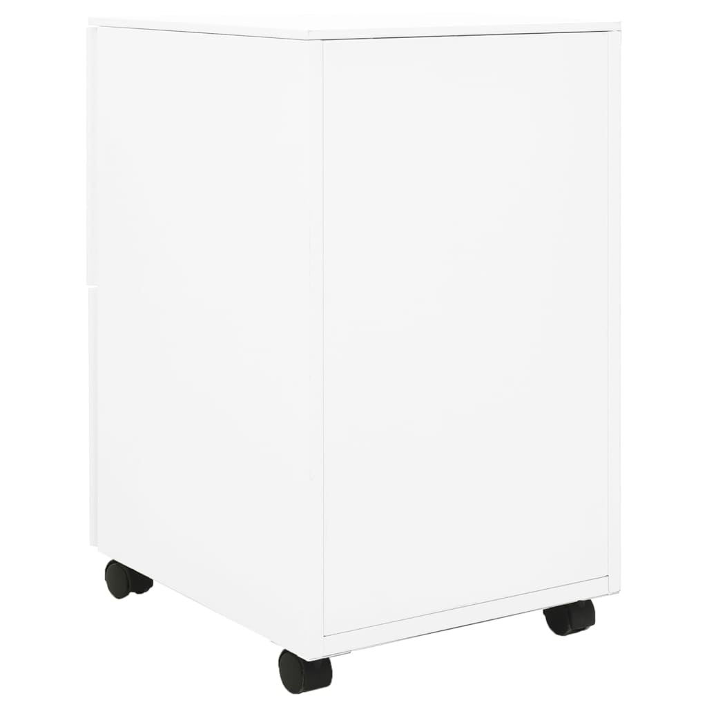 Mobile File Cabinet White 39X45X67 Cm Steel