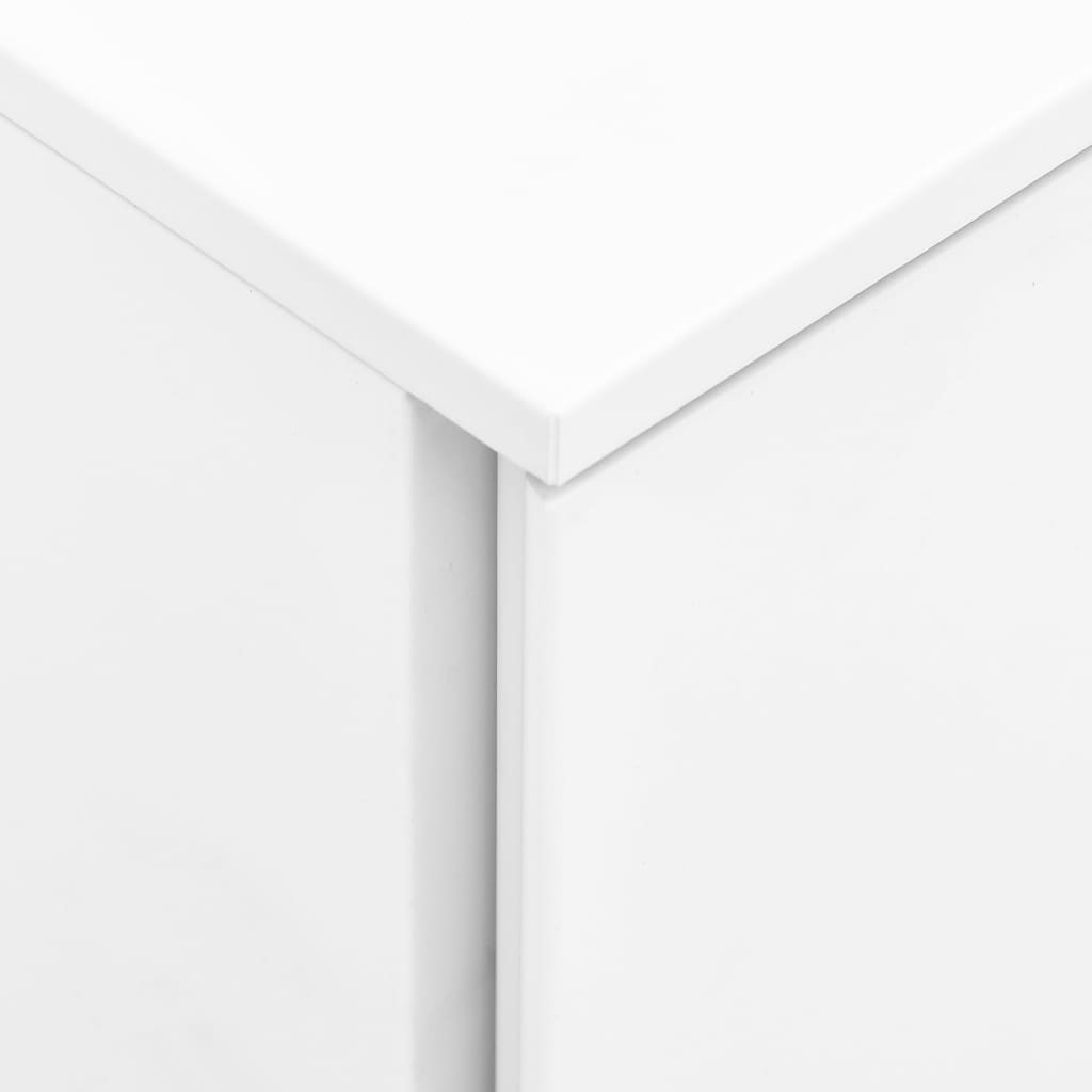 Mobile File Cabinet White 39X45X67 Cm Steel