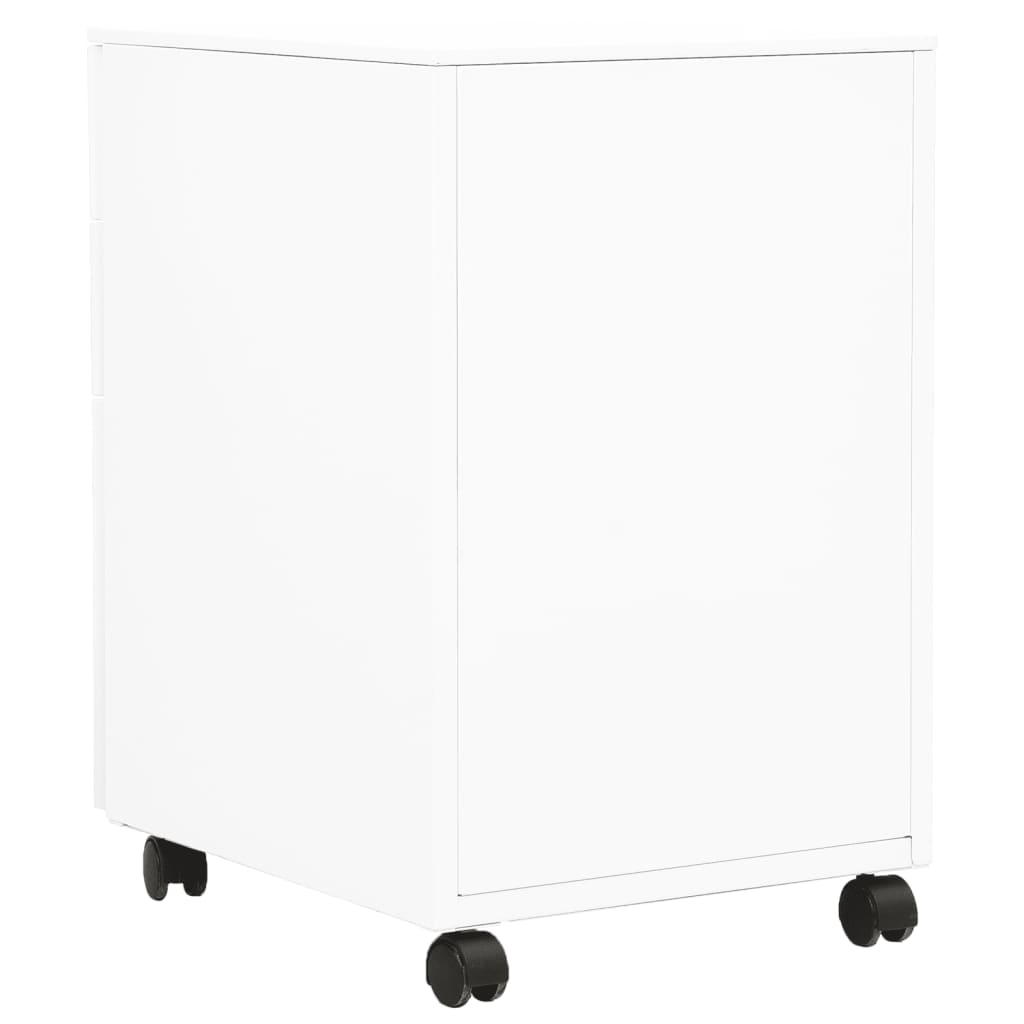 Mobile File Cabinet White 39X45X60 Cm Steel