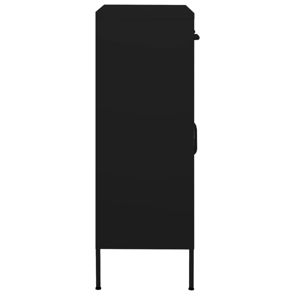 Storage Cabinet Black 80X35X101.5 Cm Steel