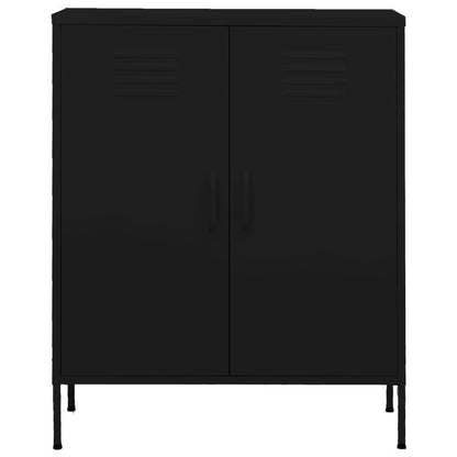 Storage Cabinet Black 80X35X101.5 Cm Steel