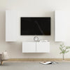 3 Piece Tv Cabinet Set White Engineered Wood