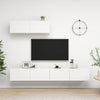 Tv Cabinets 3 Pcs White Engineered Wood